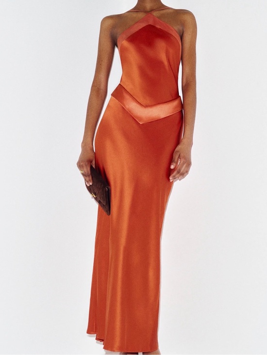 Reformation Dresses & Skirts - REFORMATION Jillian Silk Dress in Chili Mango NEW NWT